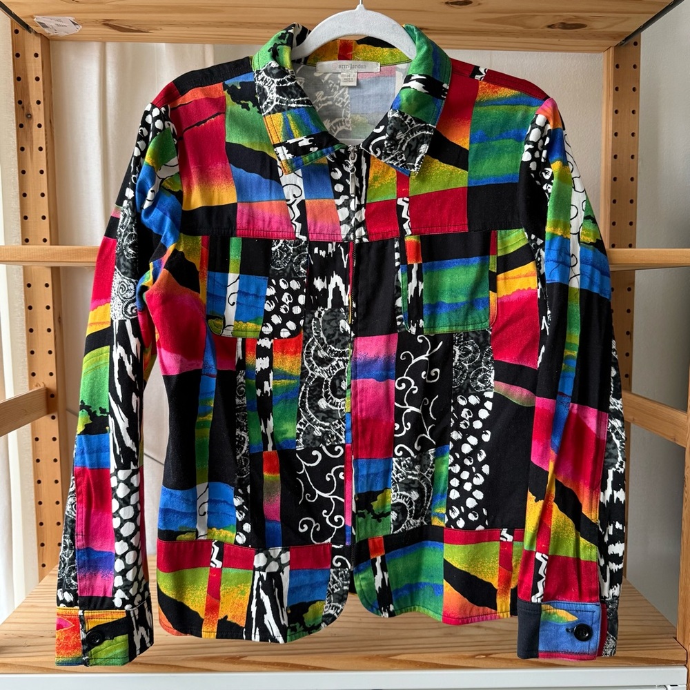 Erin London Multicolor Patchwork Jacket